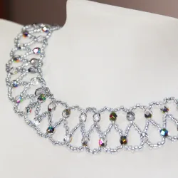 Necklace - Dentelle Phaedora - Necklace - Laiton argenté